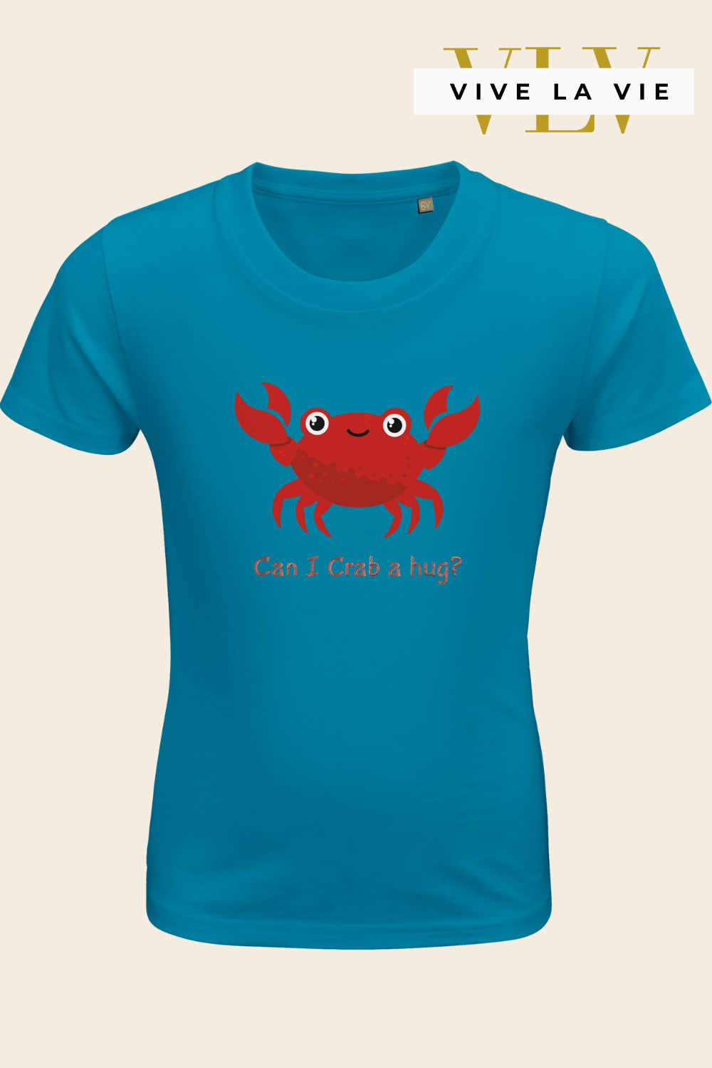 Can I Crab A Hug - Organic Kids Fitted T-shirt