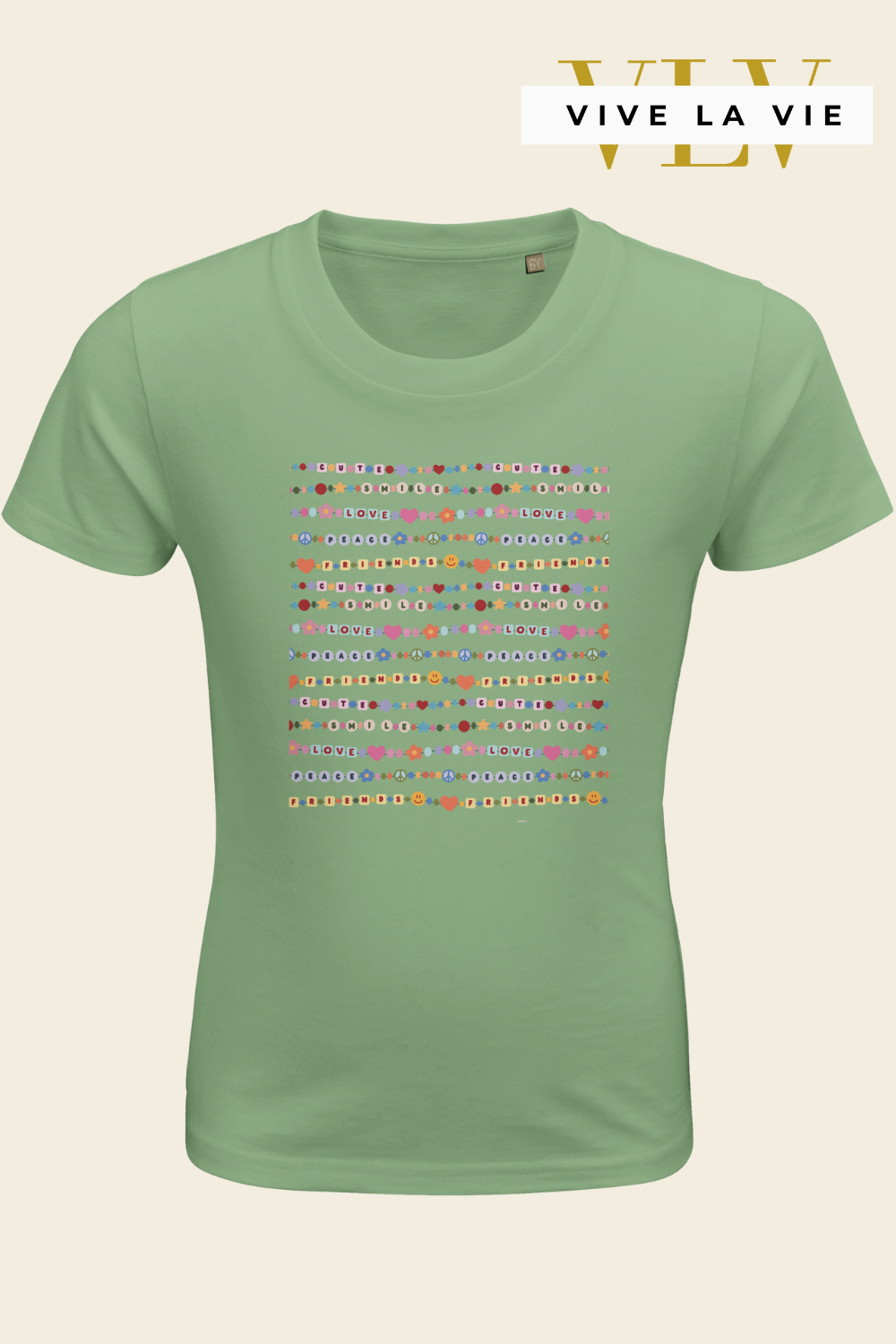 Friendship Beads - Organic Kids Fitted T-shirt