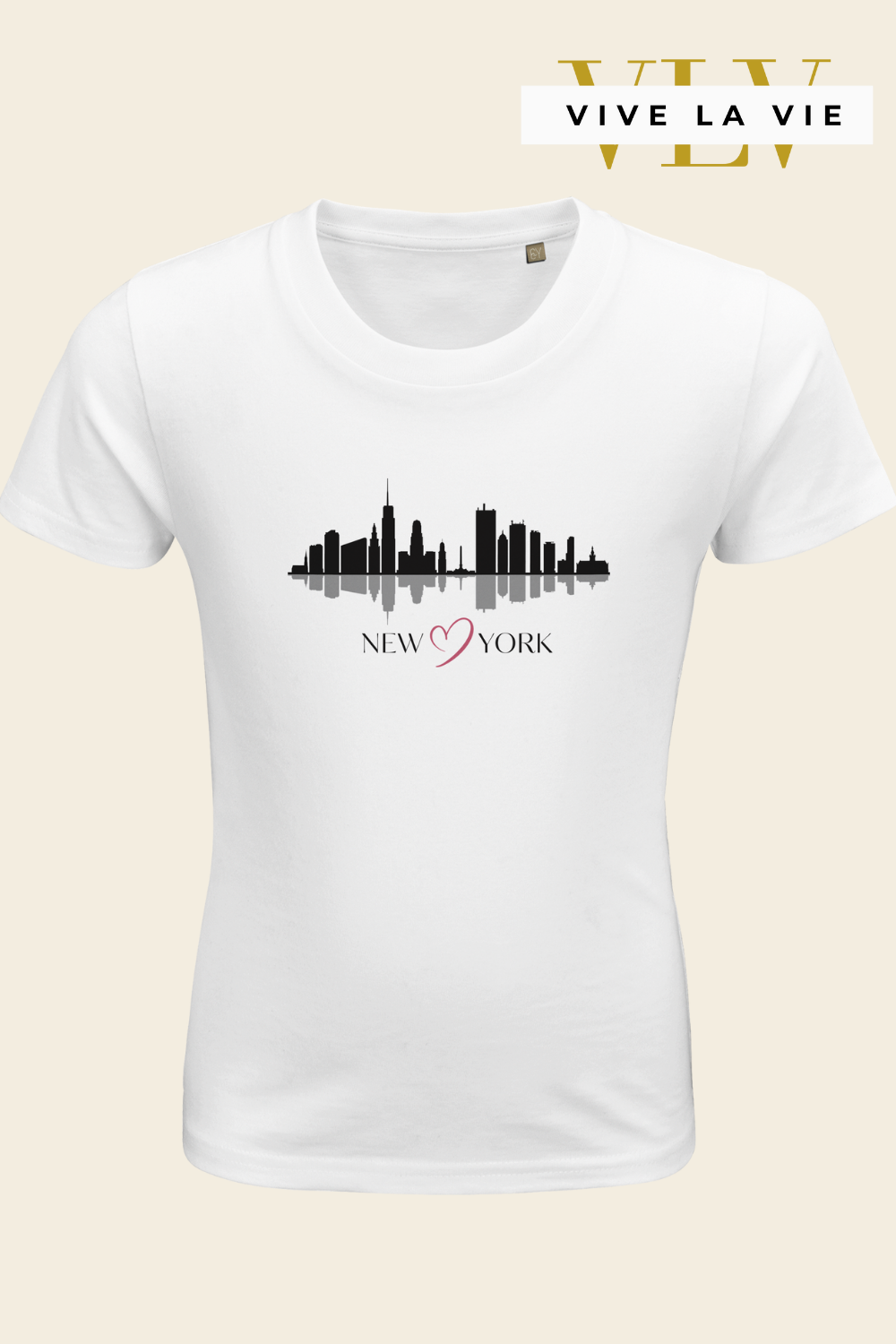 New York Skyline - Organic Kids Fitted T-shirt