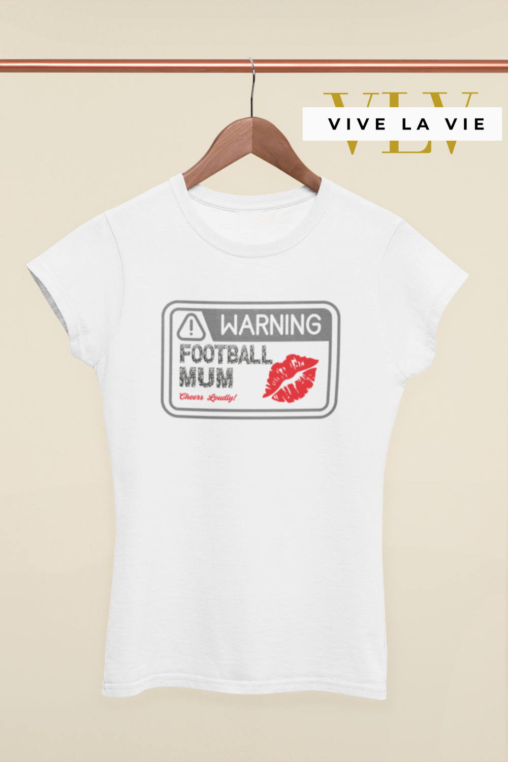 Warning Football Mum - Premium Women's Crewneck T-shirt