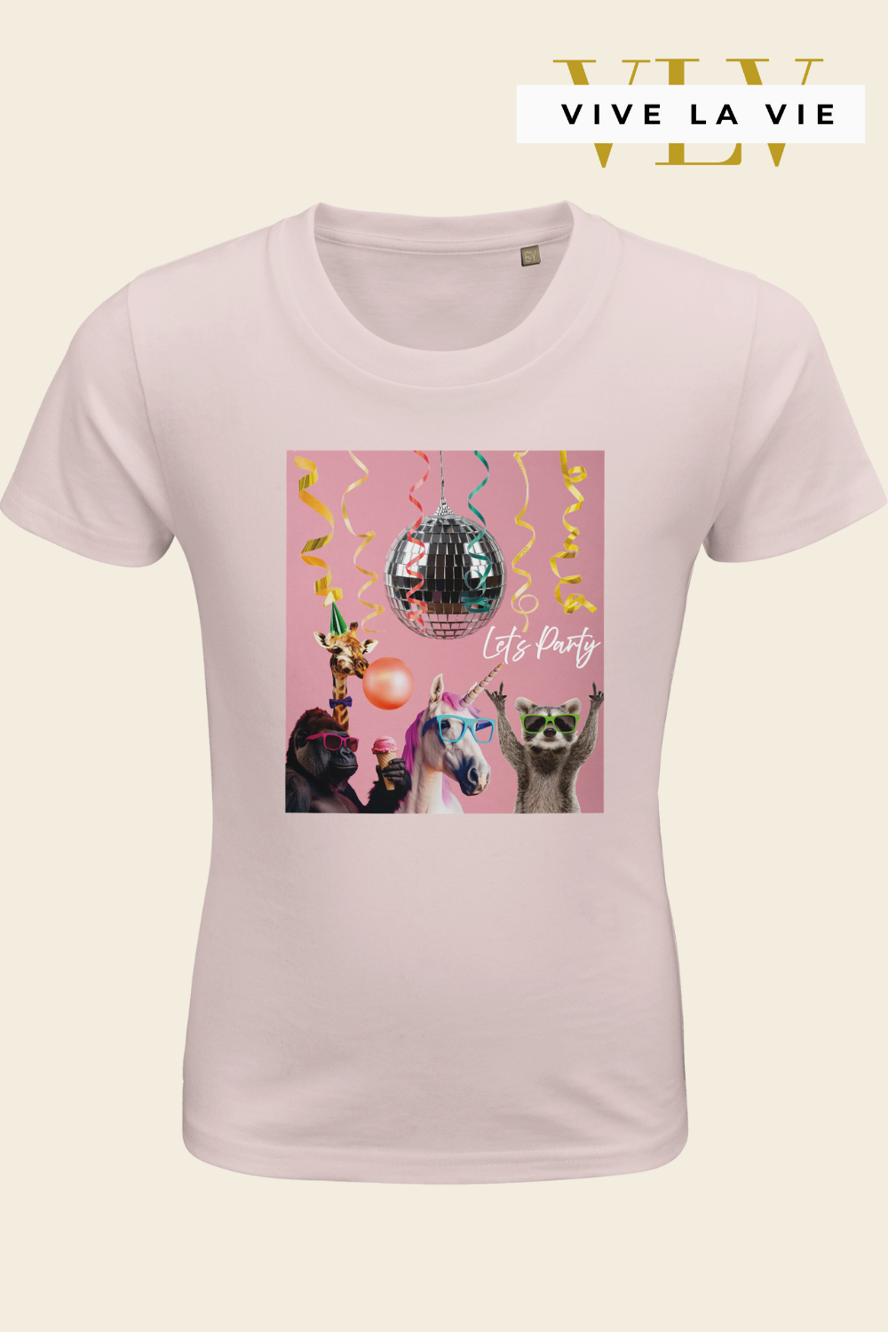 Let's Party - Organic Kids Fitted T-shirt