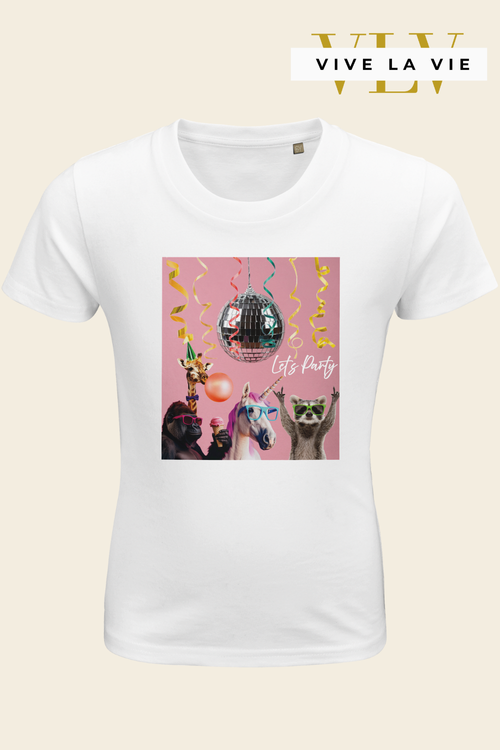 Let's Party - Organic Kids Fitted T-shirt