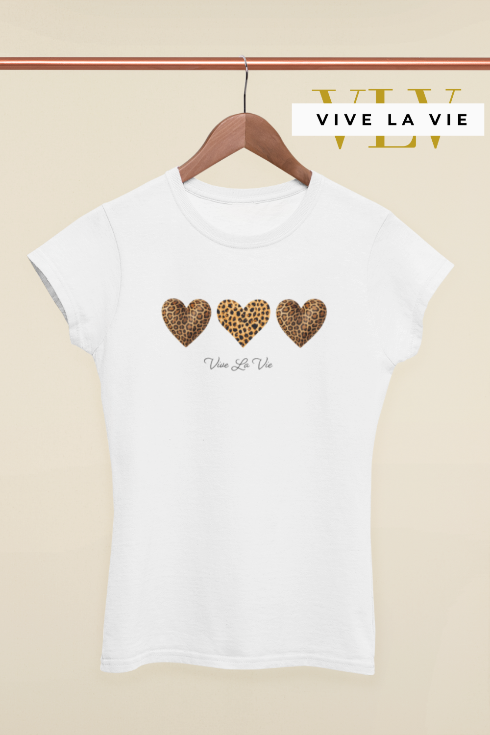 Leopard Hearts - Premium Women's Crewneck T-shirt
