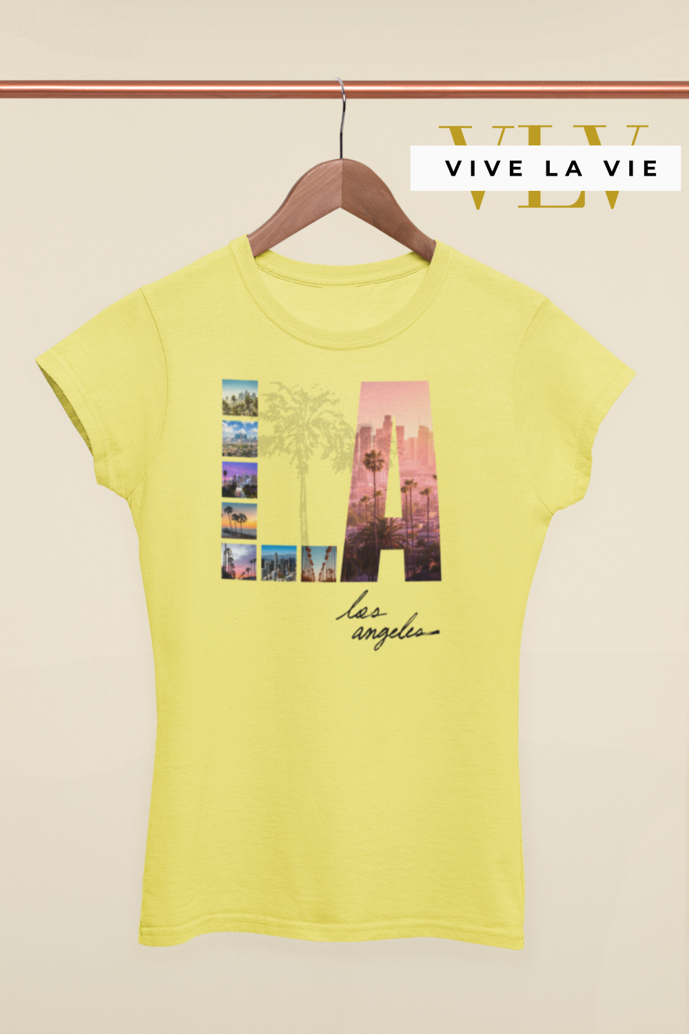LA - Premium Women's Slim Fitted Crewneck T-shirt