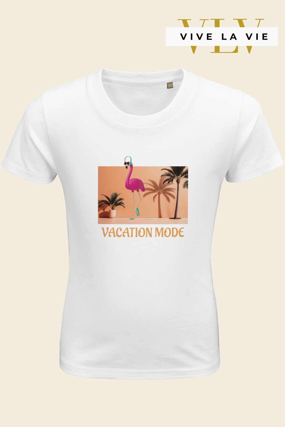 Vacation Mode - Organic Kids Fitted T-shirt