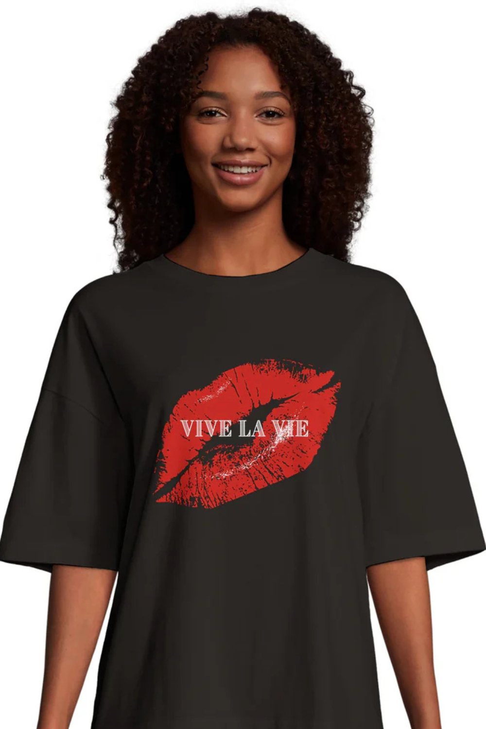 Vive La Vie Kiss – Organic Women's Boxy T-shirt