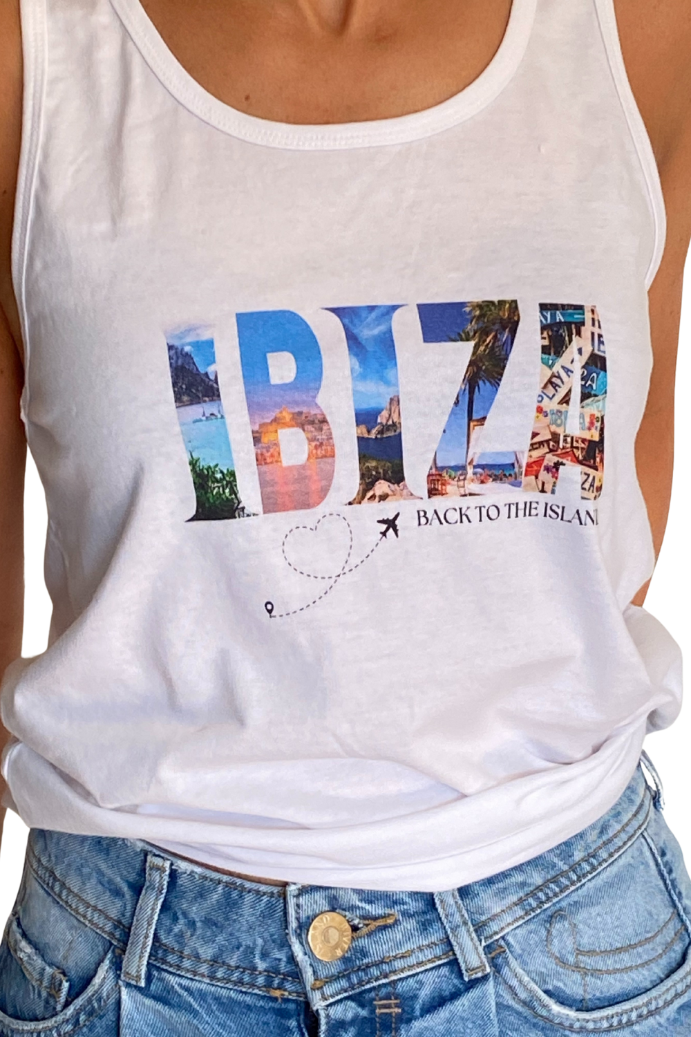 Ibiza Back to the Island - Women's Premium Tank Top White