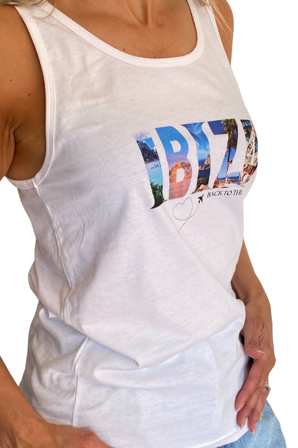 Ibiza Back to the Island - Women's Premium Tank Top White