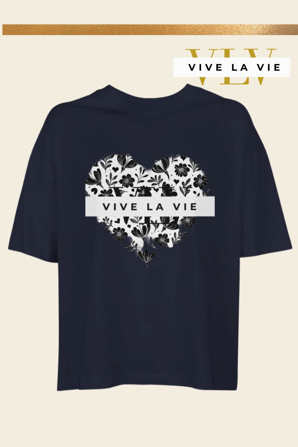 Vive La Vie Heart & Soul - Organic Women's Boxy T-shirt
