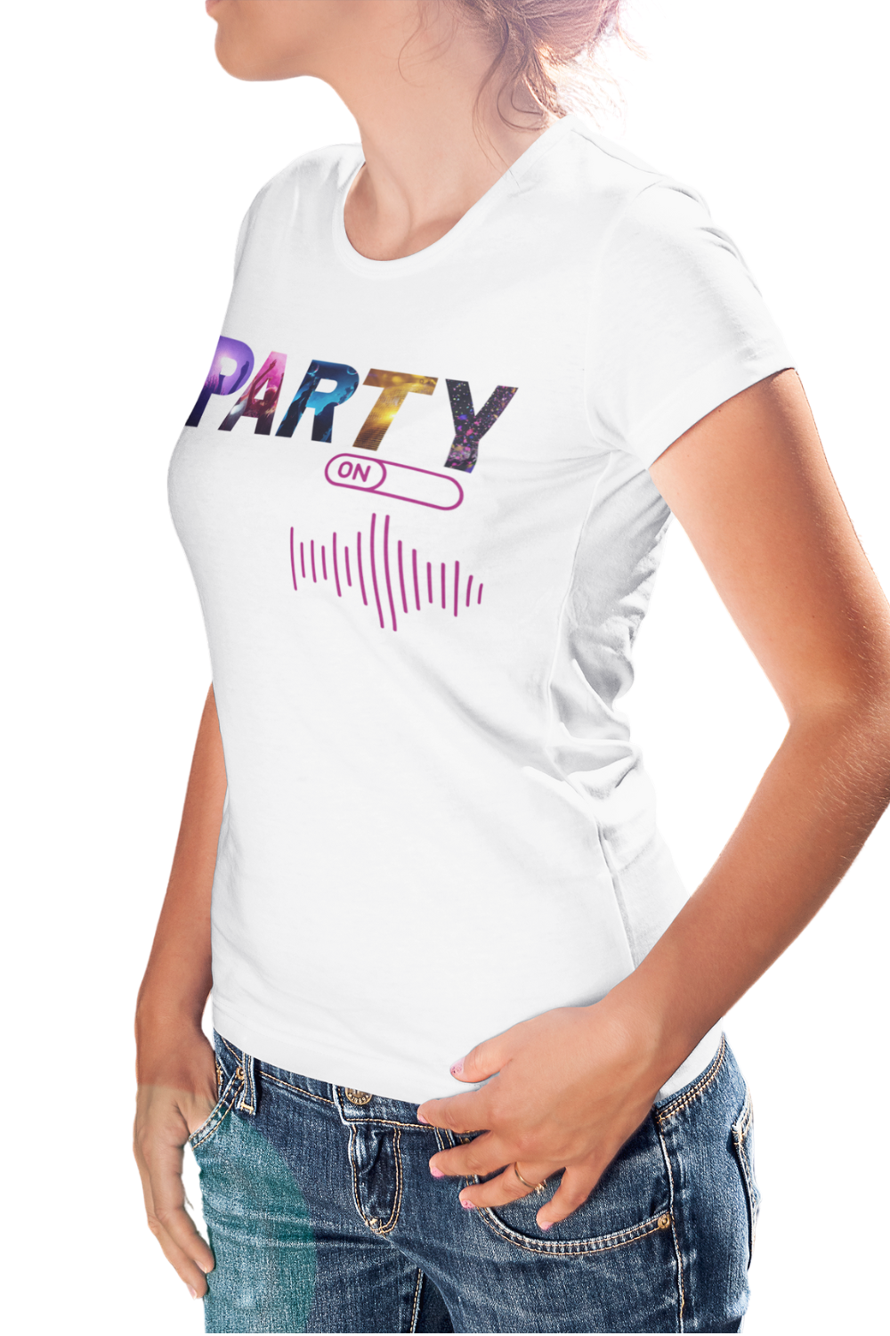 Party Mode - Premium Women's Slim Fitted Crewneck T-shirt