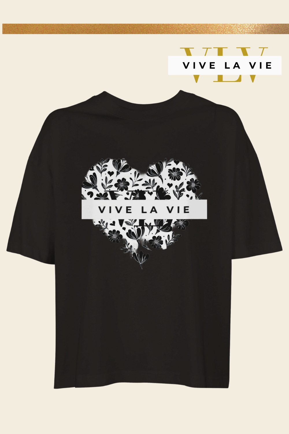 Vive La Vie Heart & Soul - Organic Women's Boxy T-shirt