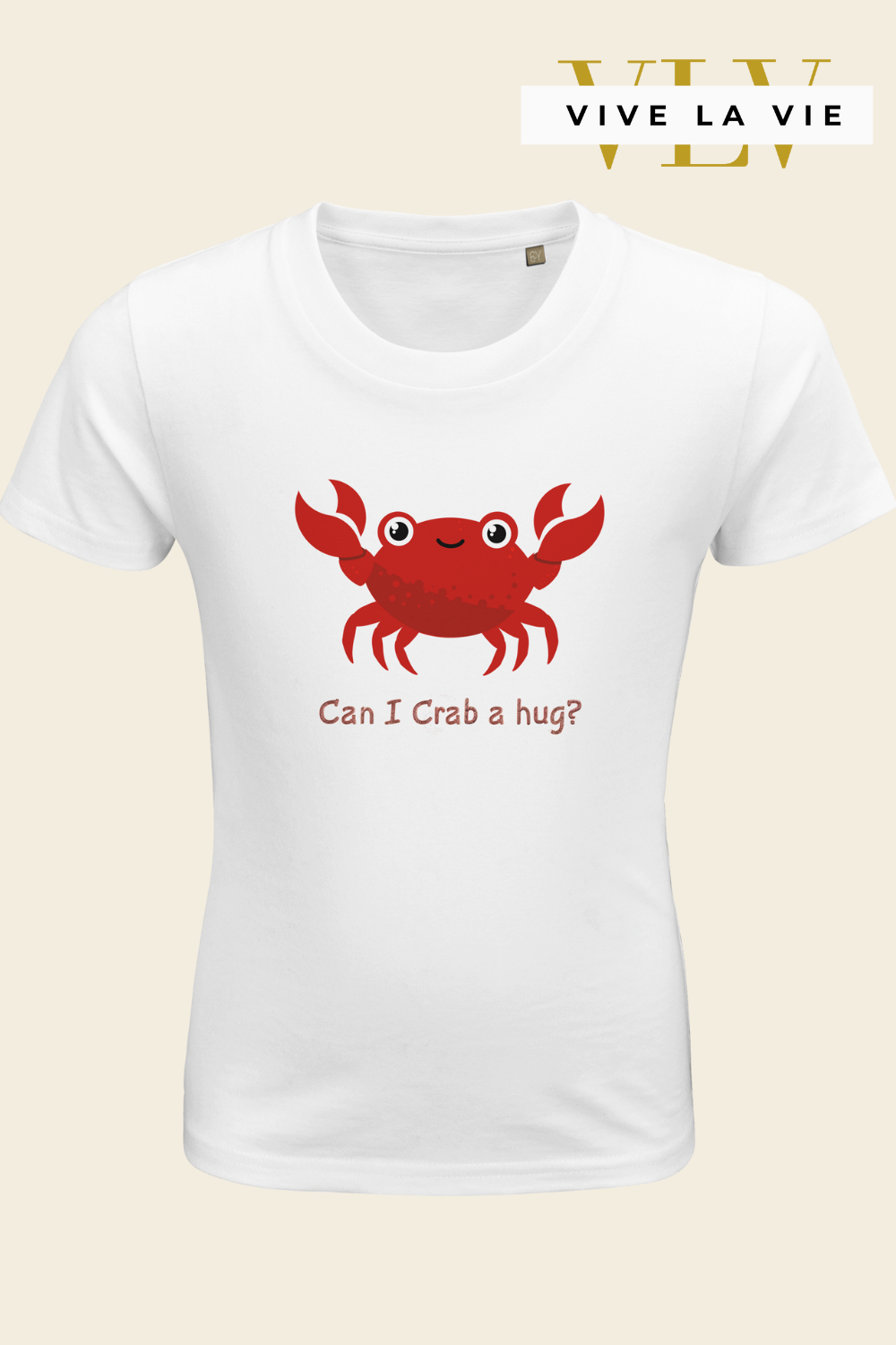 Can I Crab A Hug - Organic Kids Fitted T-shirt