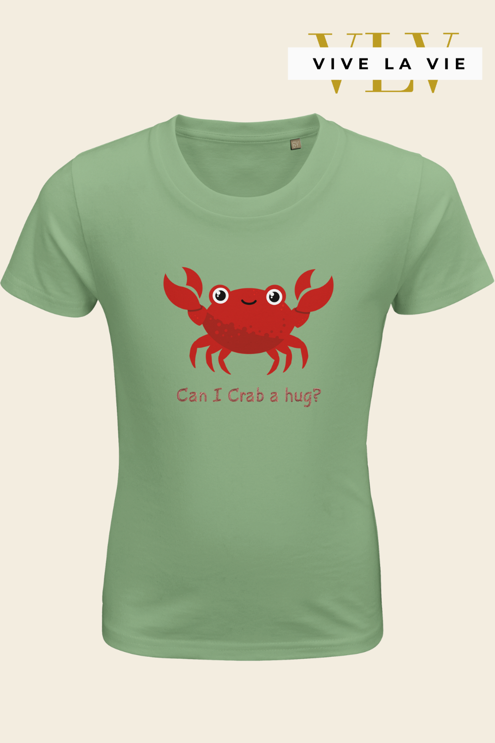 Can I Crab A Hug - Organic Kids Fitted T-shirt