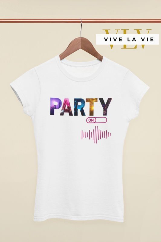 Party Mode - Premium Women's Slim Fitted Crewneck T-shirt