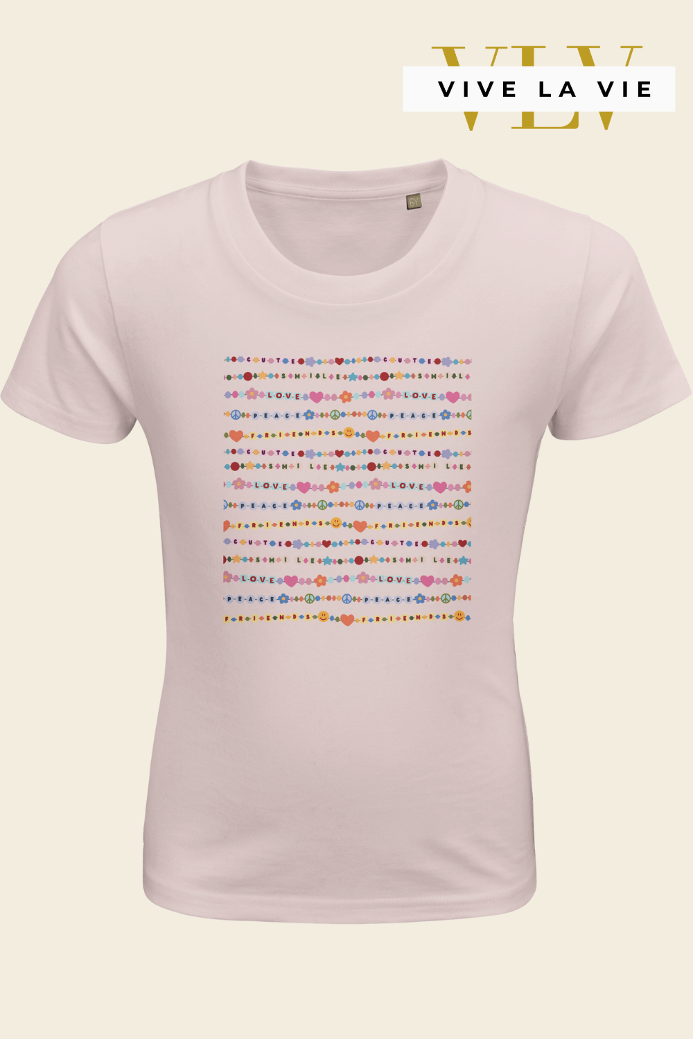 Friendship Beads - Organic Kids Fitted T-shirt