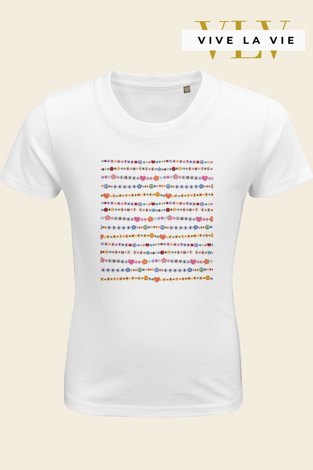 Friendship Beads - Organic Kids Fitted T-shirt