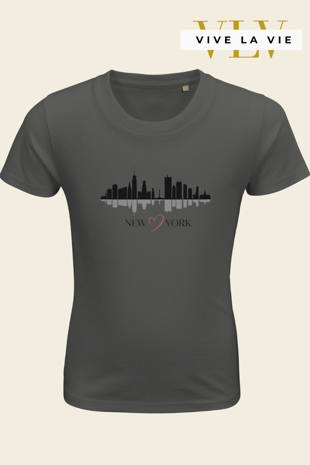 New York Skyline - Organic Kids Fitted T-shirt