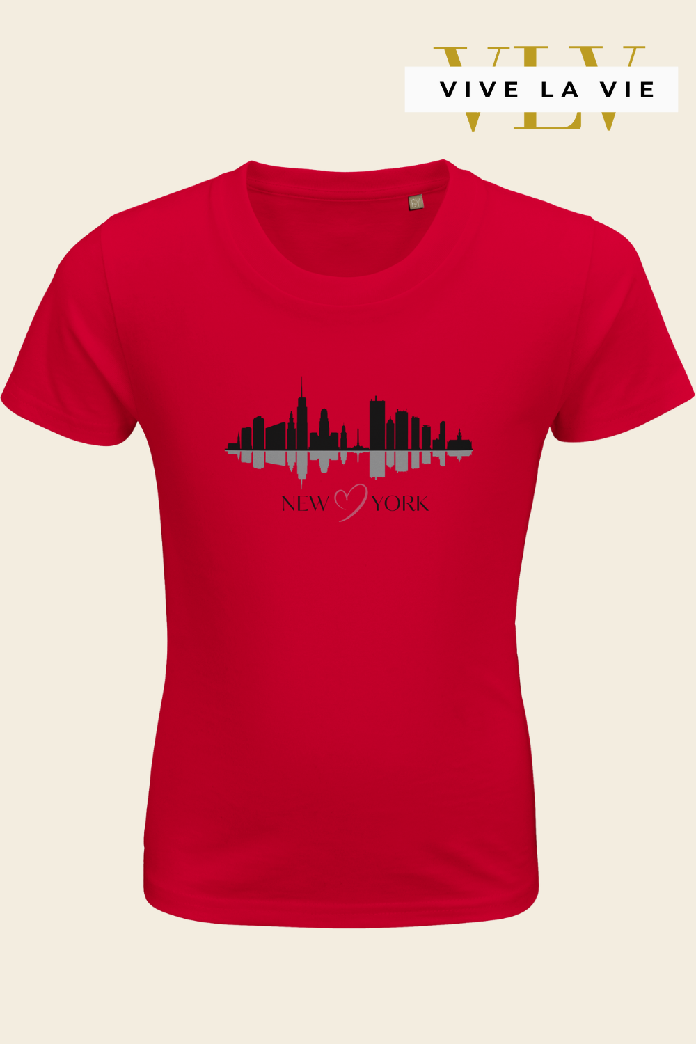 New York Skyline - Organic Kids Fitted T-shirt