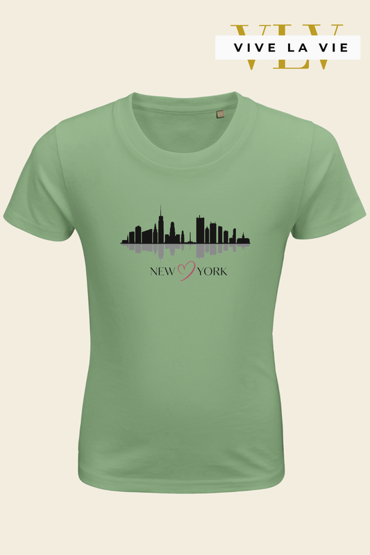 New York Skyline - Organic Kids Fitted T-shirt