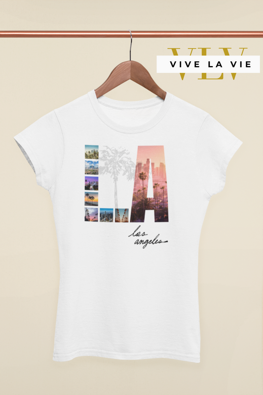 LA - Premium Women's Slim Fitted Crewneck T-shirt
