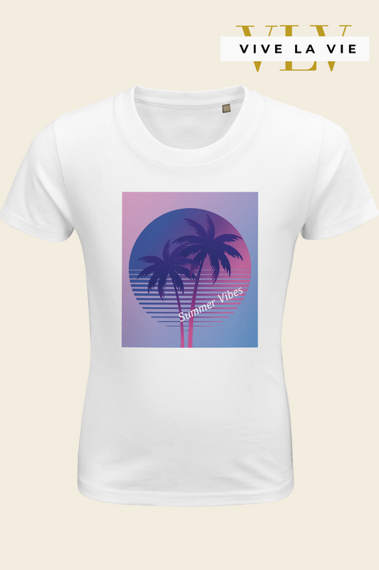 Summer Vibes - Organic Kids Fitted T-shirt