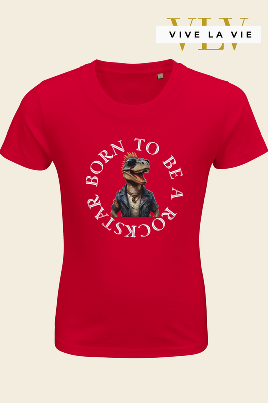 Born To Be A Rockstar - Organic Kids Fitted T-shirt