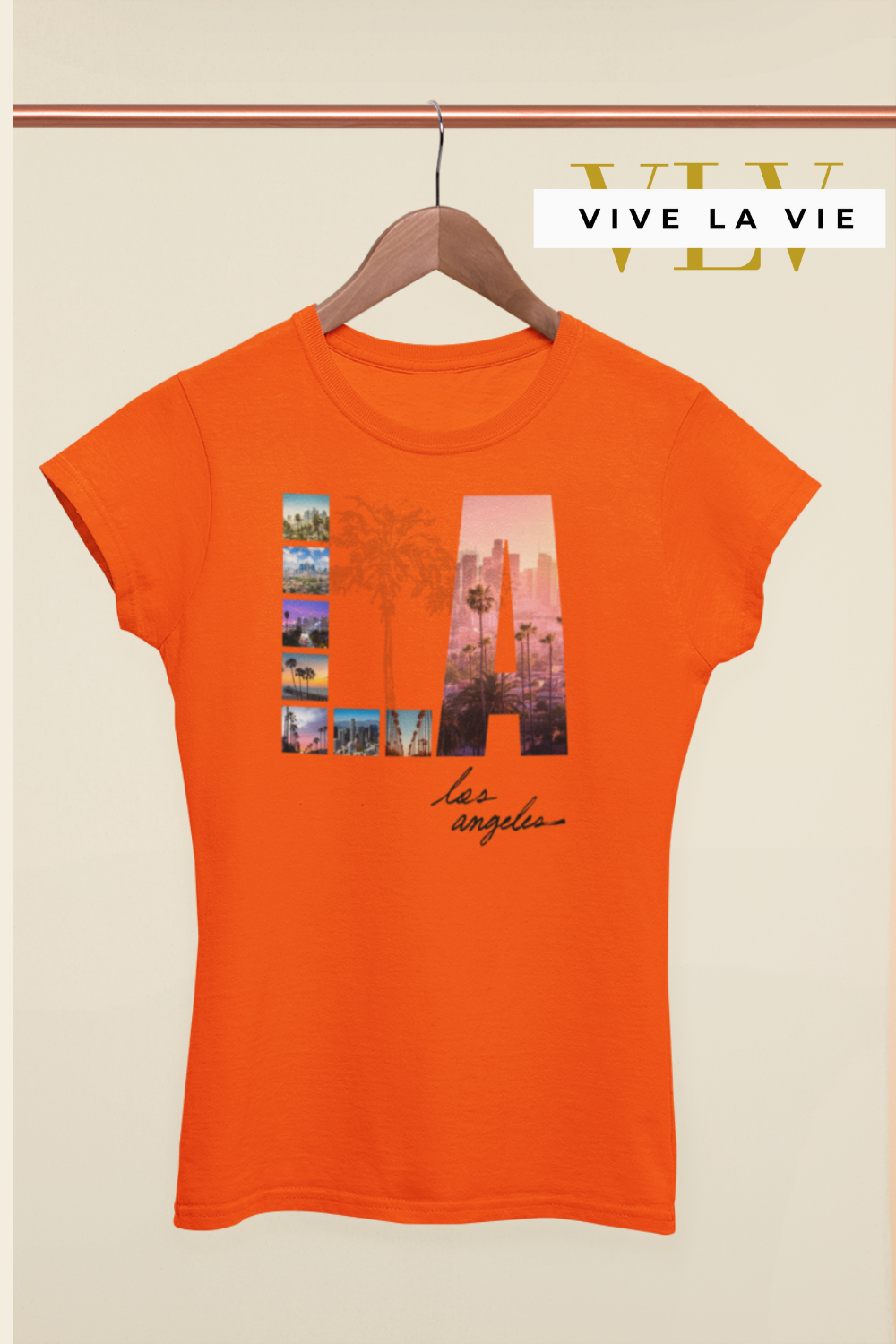 LA - Premium Women's Slim Fitted Crewneck T-shirt