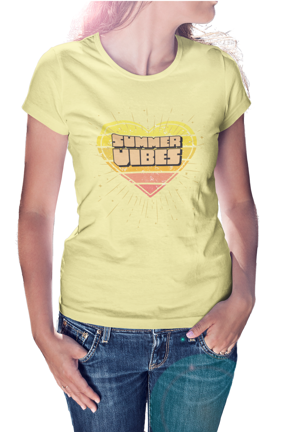 Summer Vibes - Premium Women's Crewneck T-shirt