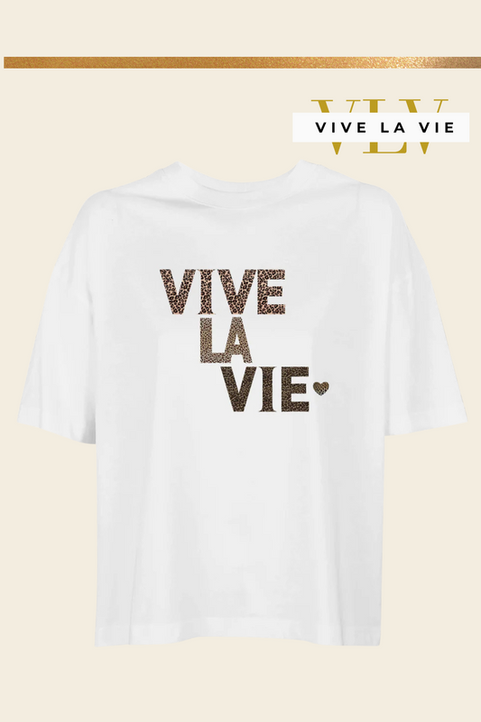 Leopard Vive La Vie - Premium Women's Boxy Fit T-shirt
