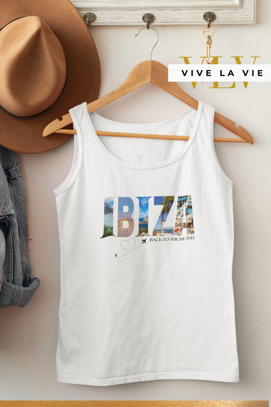 Ibiza Back to the Island - Women's Premium Tank Top White
