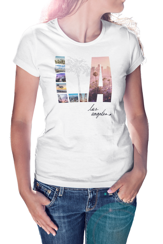 LA - Premium Women's Slim Fitted Crewneck T-shirt