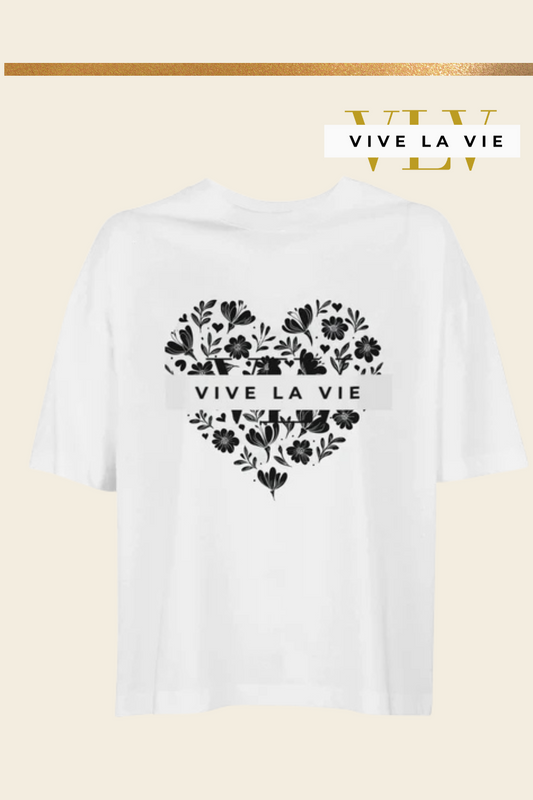 Vive La Vie Heart & Soul - Organic Women's Boxy T-shirt