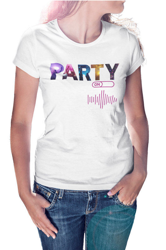 Party Mode - Premium Women's Slim Fitted Crewneck T-shirt