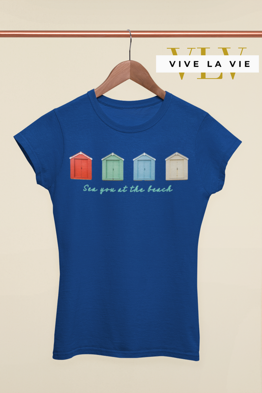 Sea You at the Beach - Premium Women's Slim Fitted Crewneck T-shirt
